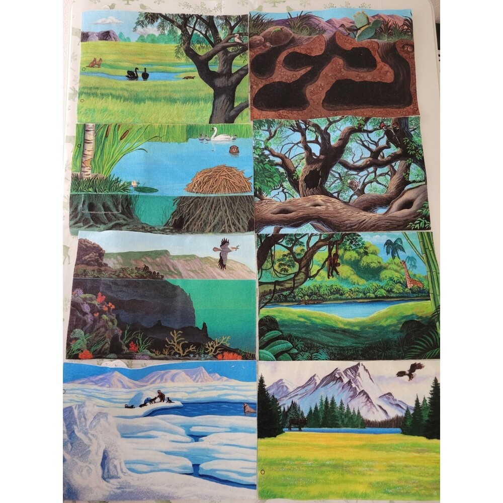 Betty Lukens Quiet Book Four Wild Animals & Babies Felt Educational Activity Set